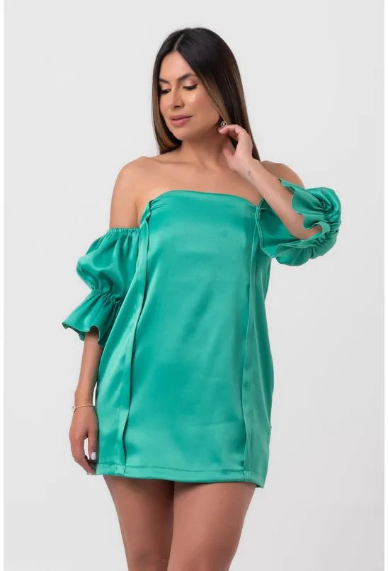 VESTIDO CURTO KIM TOP ESTRUTURADO VERDE LABRAVA