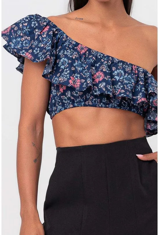 BLUSA TRICOLINE BABADO CARAÍVA PEQUIÁ