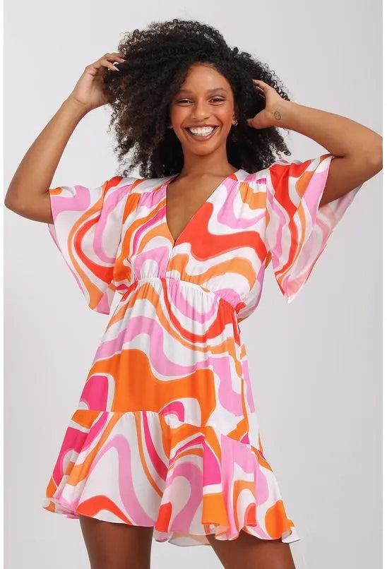 VESTIDO CURTO MANGA AMPLA BOA ONDA PEQUIÁ