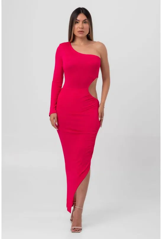 VESTIDO ASSIMETRICO PINK LABRAVA