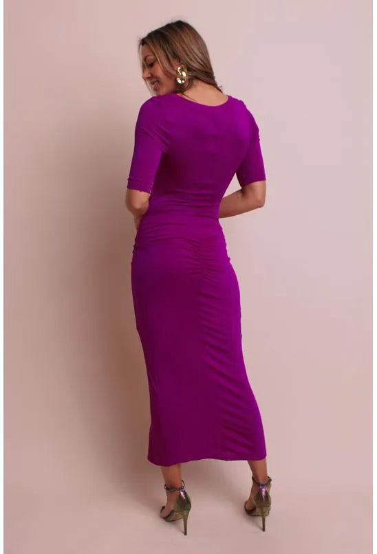 VESTIDO SUPER MIDI CANALETAS ROXO LABRAVA