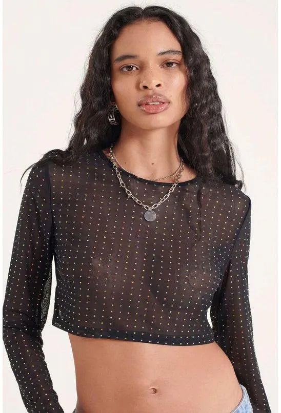 BLUSA CROPPED COM BORDADO MYFT