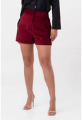 SHORT VELUDO EVASÊ VINHO PEQUIÁ