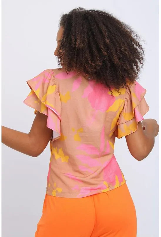 CAMISETA LINHO ESTAMPADA FORUM
