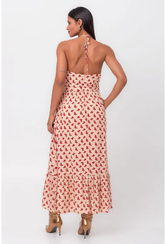 VESTIDO VISCOSE MIDI FLORIPA PEQUIÁ