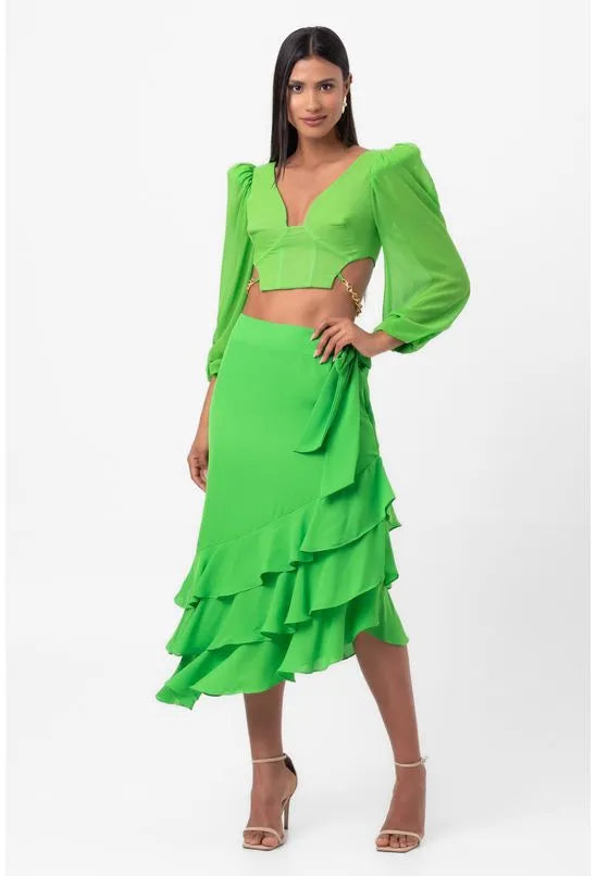 BLUSA CROPPED CORRENTE VERDE LABRAVA
