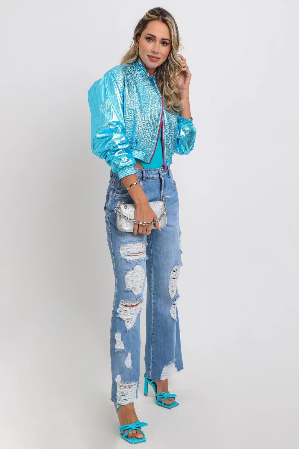 JAQUETA BOMBER METALASSÊ LANÇA PERFUME EASY