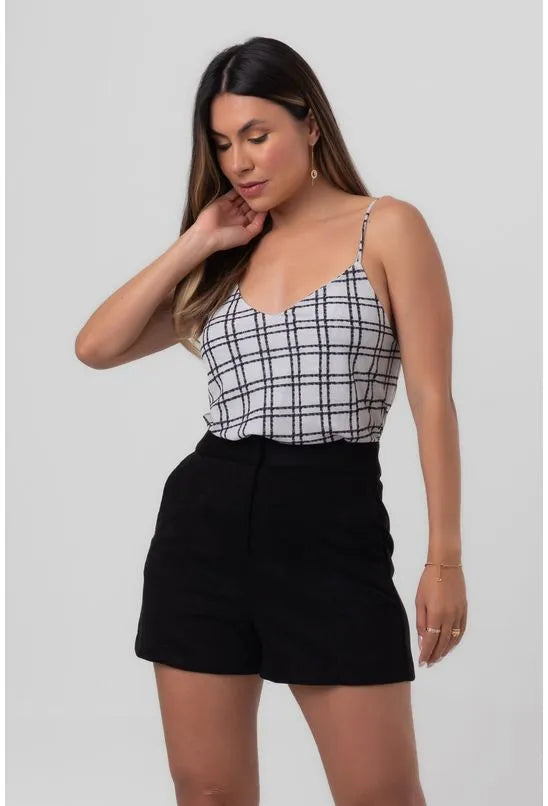 BLUSA REGATA ALÇAS FINAS GAMBITO DA RAINHA OFF LABRAVA