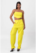 BLUSA CROPPED DEGRAUS AMARELA LABRAVA
