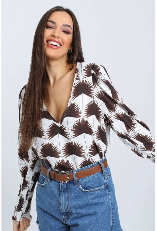 BLUSA LINHO ESTAMPADA FORUM