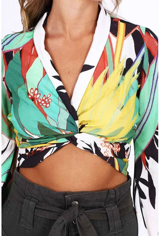 BLUSA AMARRAÇÃO FOLHAGEM ALL IS LOVE