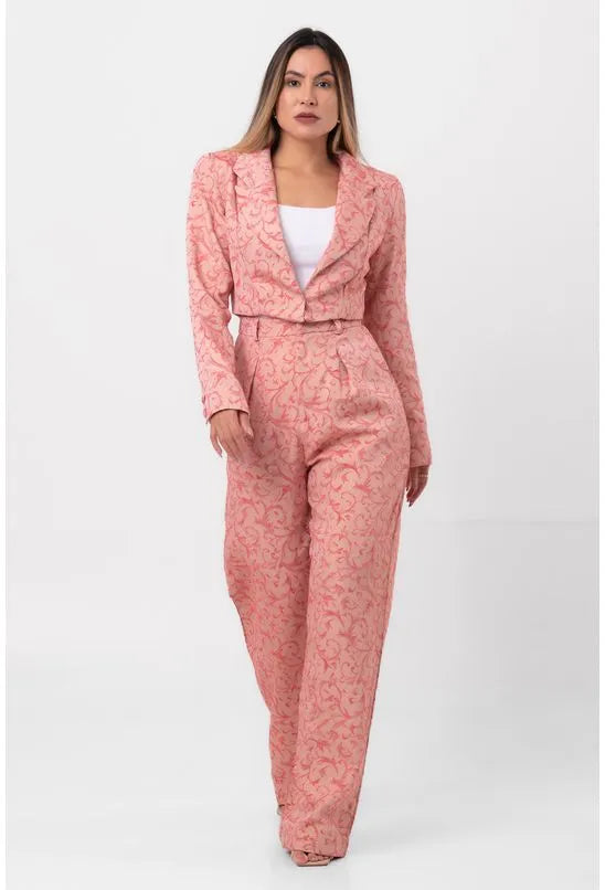 BLAZER JACQUARD CROPPED SMOOKING REALEZA PEQUIÁ