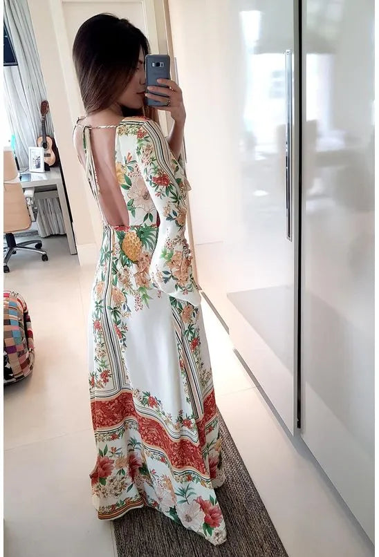 VESTIDO FARM CHEIRINHO DE ABACAXI - OFF WHITE