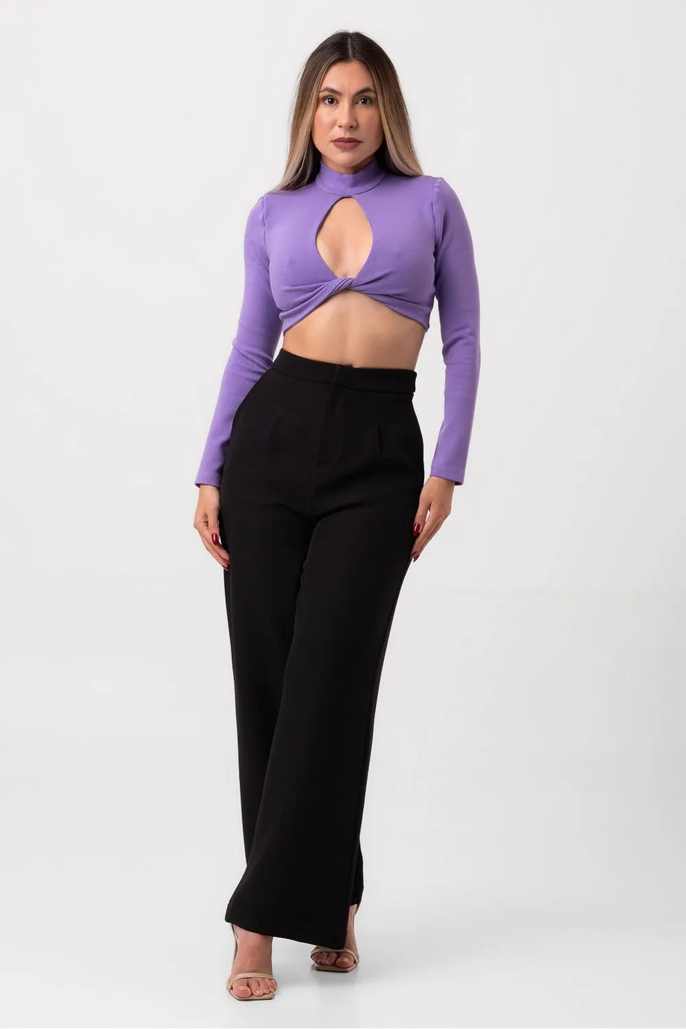 BLUSA MANGA LONGA ROXA LABRAVA