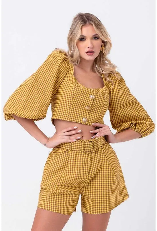 BLUSA MANGA 7/8 CROPPED LANÇA PERFUME