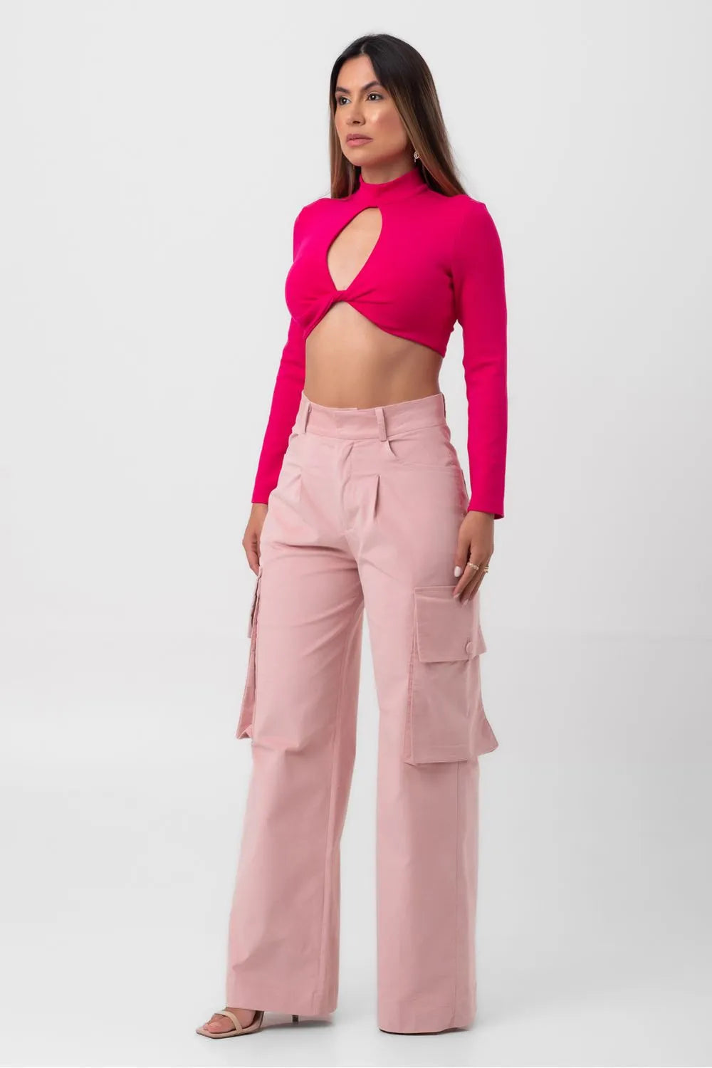 BLUSA MANGA LONGA ROSA LABRAVA