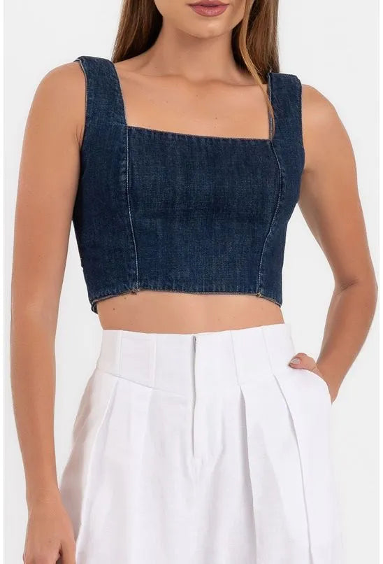 BLUSA CROPPED JEANS LABRAVA