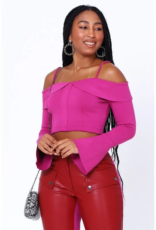 CROPPED MANGA LONGA ALL IS LOVE - ROSA
