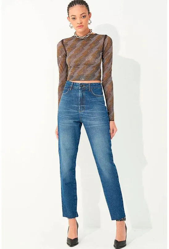 BLUSA TULE COM APLICAÇÃO COLCCI