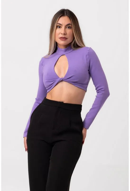 BLUSA MANGA LONGA ROXA LABRAVA