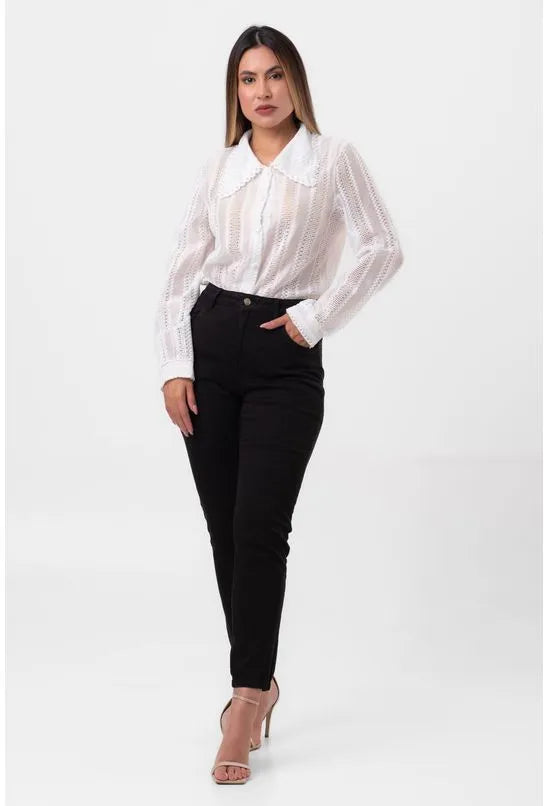 CALÇA JEANS SKINNY PRETA LABRAVA