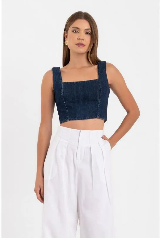 BLUSA CROPPED JEANS LABRAVA
