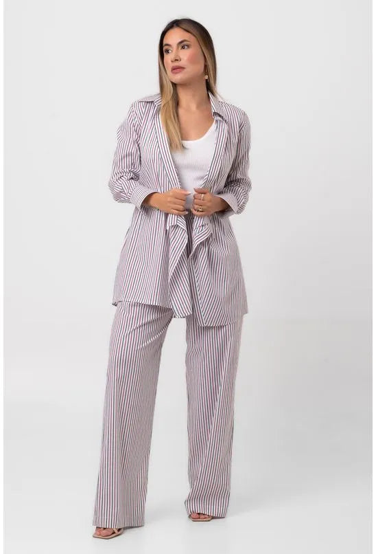 CHEMISE CURTA TRANSPASSE LISTRAS BOLD LABRAVA