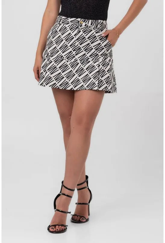 SAIA JACQUARD CURTA PREGAS GRAPHIC WHITE LABRAVA