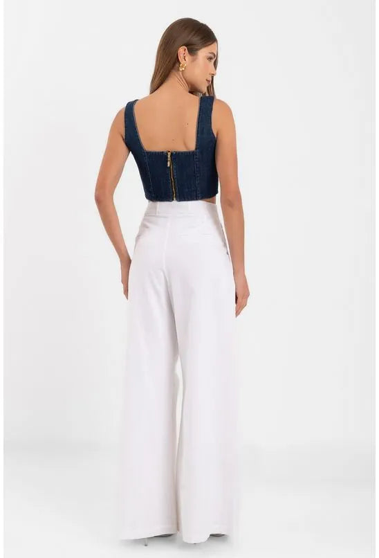 BLUSA CROPPED JEANS LABRAVA