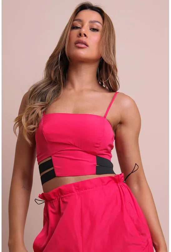 TOP CROPPED ROSA ELÁSTICOS LABRAVA