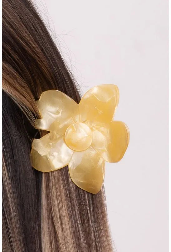 PRESILHA FLOR RAJADA AMARELO PEQUIÁ