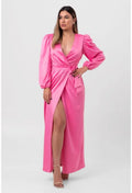 VESTIDO SUPER MIDI TRANSPASSADO ROSA LABRAVA