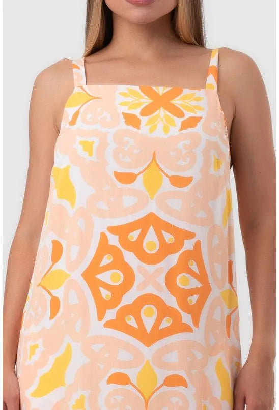 VESTIDO LONGO MANDALA SOLAR PEQUIÁ