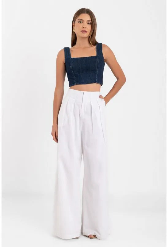 BLUSA CROPPED JEANS LABRAVA