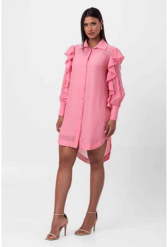 CHEMISE BABADO ROSA LABRAVA