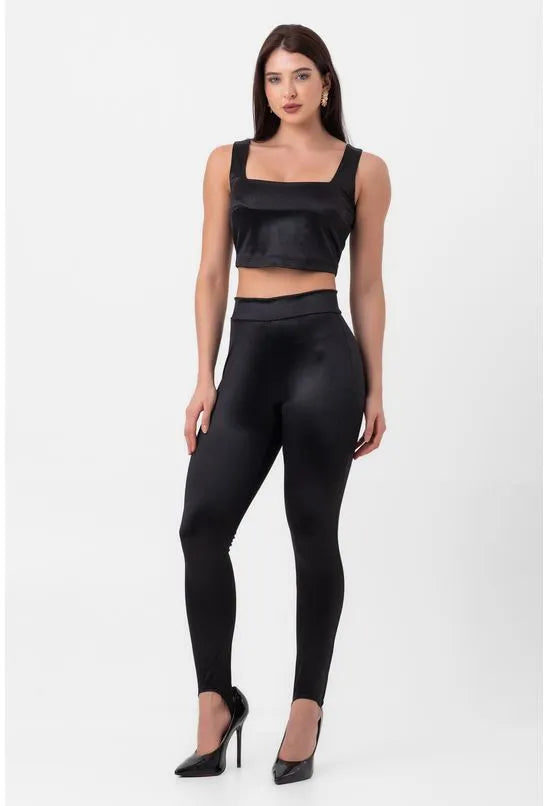 CALÇA SATIN FUSÔ PRETA LABRAVA