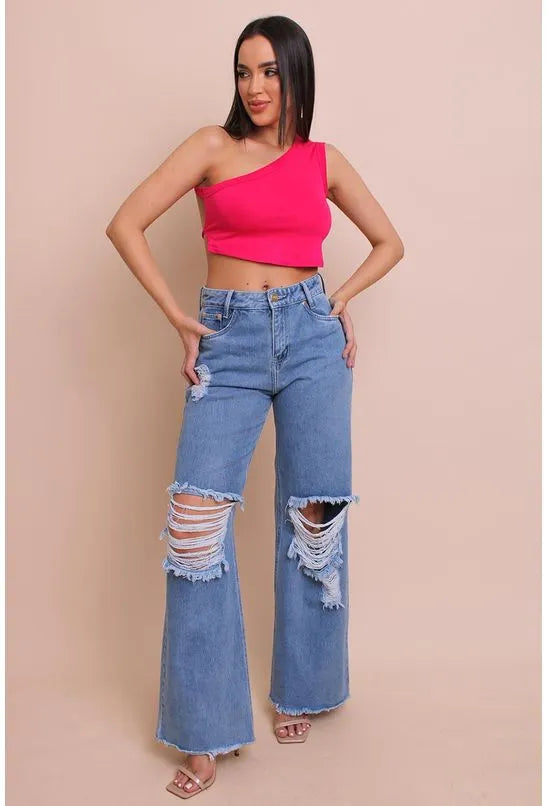 BLUSA OMBRO ÚNICO PINK LABRAVA