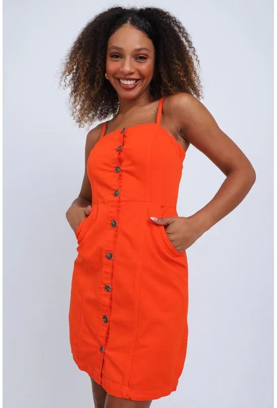 VESTIDO CURTO COM BOTÕES MERCATTO