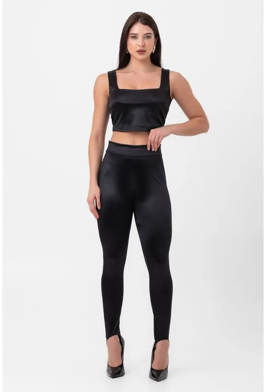 CALÇA SATIN FUSÔ PRETA LABRAVA
