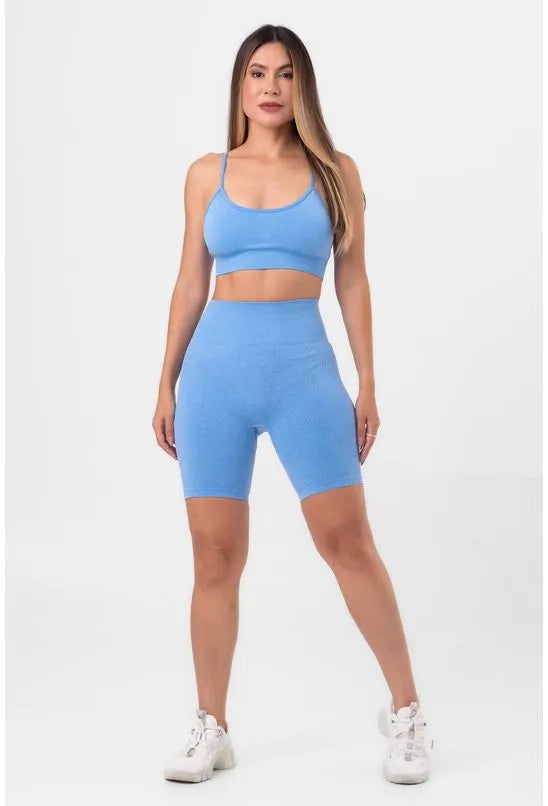 SHORT FITNESS ACTIVE MAX CURVAS AZUL BABADOTOP