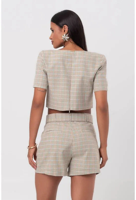 BLUSA CROPPED COM DECOTE QUADRADO LANÇA PERFUME