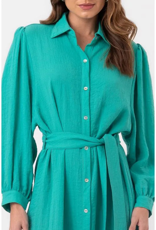 CHEMISE VISCOSE TEXTURIZADA VERDE PEQUIÁ