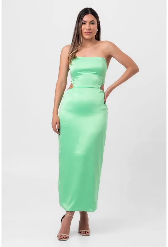 VESTIDO SUPER MIDI VERDE LABRAVA