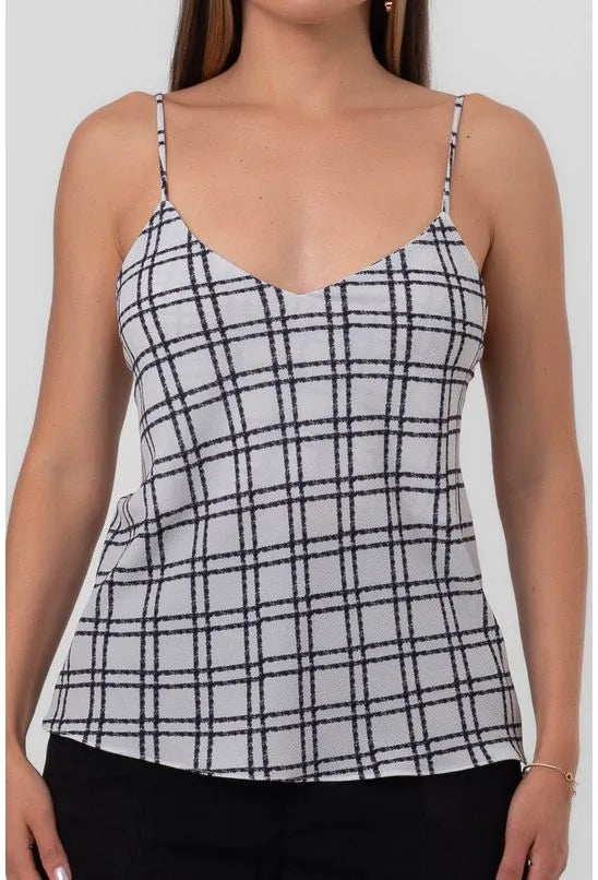 BLUSA REGATA ALÇAS FINAS GAMBITO DA RAINHA OFF LABRAVA