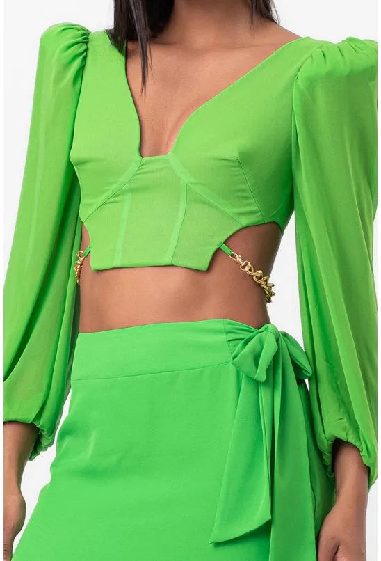 BLUSA CROPPED CORRENTE VERDE LABRAVA