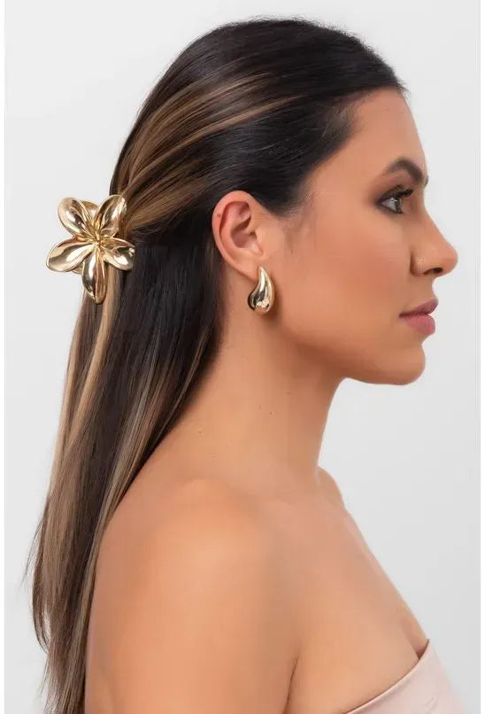 PRESILHA FLOR 5 PÉTALAS DOURADO LABRAVA