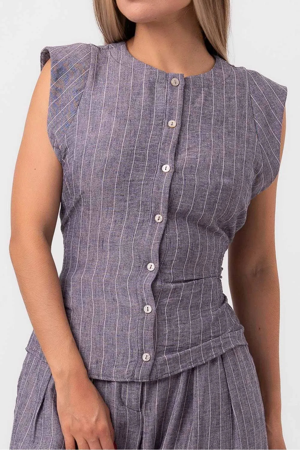 BLUSA AMARRAÇÃO LISTRAS VERANO AZUL LABRAVA