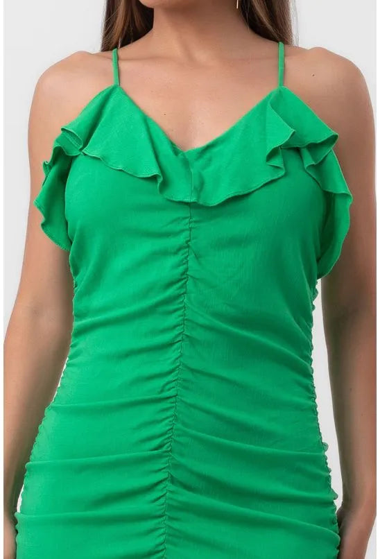 VESTIDO VISCOSE CURTO VERDE PEQUIÁ