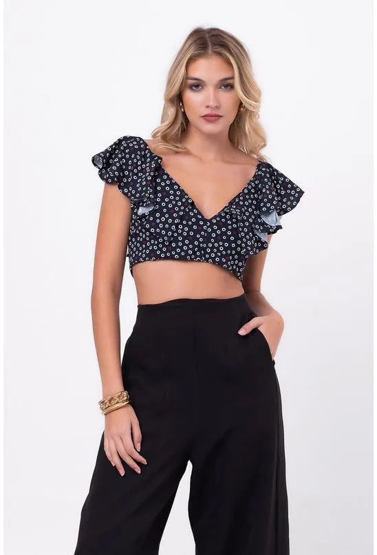 BLUSA CROPPED ANÉIS POÁ PEQUIÁ